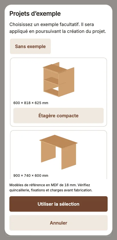 Catalogue avec une étagère et une table d’appoint.